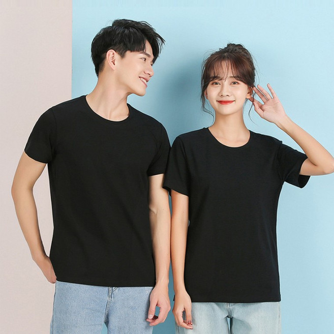 [히트템] 남녀공용 클래식 코튼 무지 라운드 반팔 티셔츠 100%면 반팔티 (땡처리)