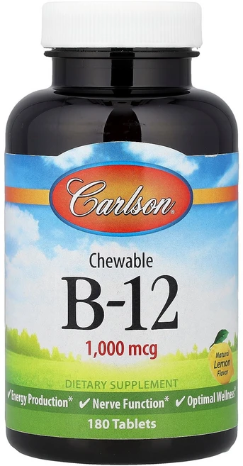 칼슨 B-12 1000 mcg 180 정, 칼슨 B12 1000 mcg 180 타블렛 미국내수용, 2개, 180정 - 쿠팡