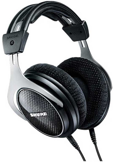 슈어 SRH1540 프리미엄 밀폐형 유선 헤드폰, 블랙