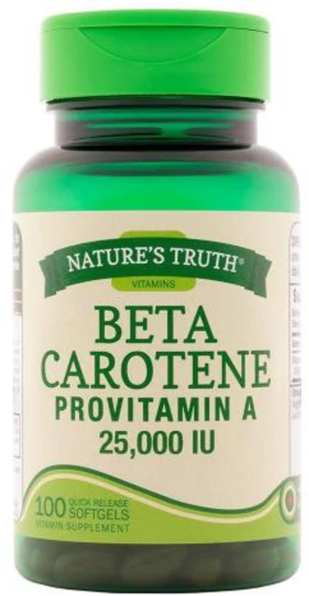 베타카로틴 비타민A 25000IU 100캡슐 (3개월 10일분) 네이처스트루스, 100정, 1개 - 쿠팡