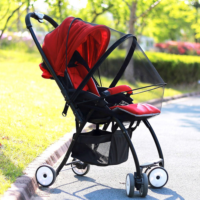 유모차 모기장 대부분 호환 KC인증 지퍼형 벌레차단 odda, 유모차모기장_블랙, 1개