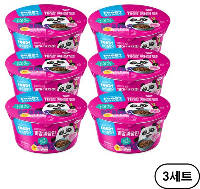 푸디버디 까망짜장면 컵, 91g, 18개