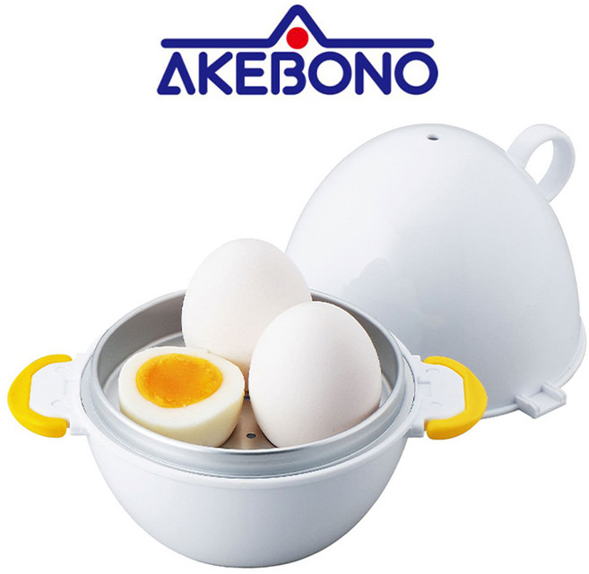 아케보노 계란3구 전자레인지용 삶은계란 찐계란 찜기 반숙 완숙 일본 RE-278, 1개