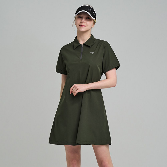 다운블로우 여성 스트링 셔츠 카라 원피스 DB 9006W