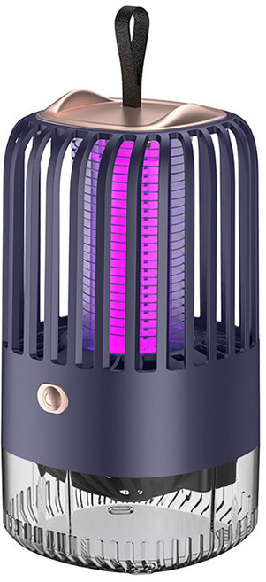 무선 오뉴 전기충격 모기 퇴치기 감전식+흡입형 캠핑 가정용 감전 날파리 해충 퇴치기 벌레, 네이비