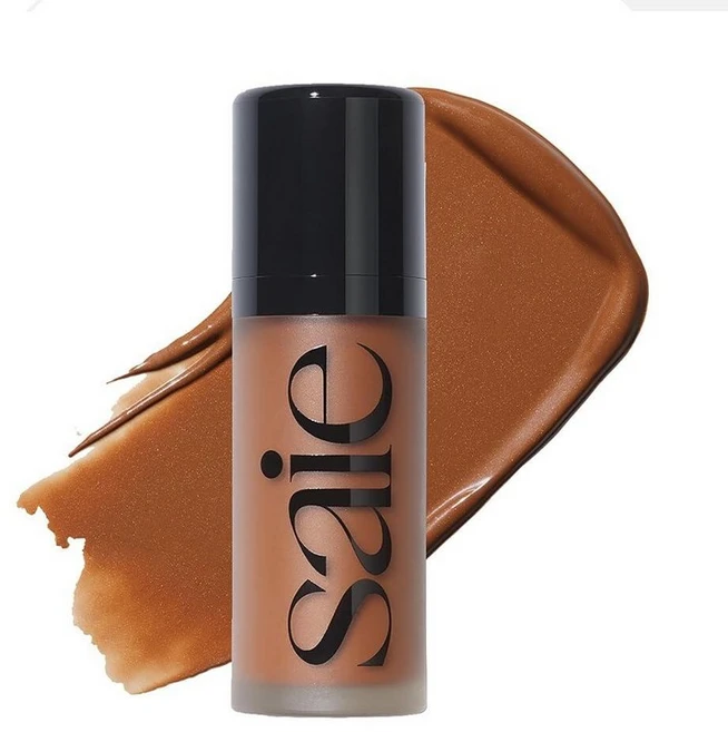 Saie 듀 브론즈 - 햇볕에 키스 글로우 수분 공급 리퀴드 브론저 스틱 영양 스킨 케어 성분이 함유된 컨투어 조각된 페이스 메이크업 에센셜 수영 (11.3g(0.4온스) 18, 04 - 수영 - 쿠팡