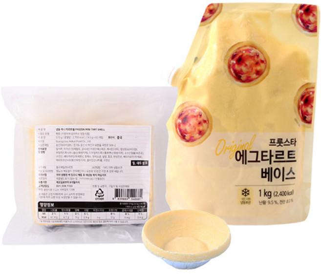[딜라잇가든]미니 타르트 쉘 9.5g 60개입 + 베이스1kg, 1세트, 570g