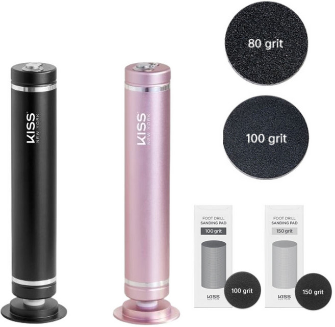 키스뉴욕 원케어 파워 풋 드릴 기획 세트, 1개, 블랙+샌딩패드세트