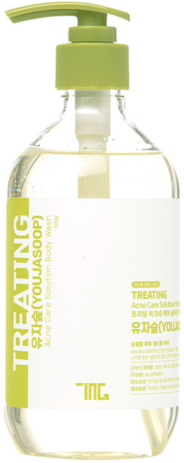 트리팅 유자숲 아크네 여드름완화 기능성 아하바하 데일리 케어 바디워시, 1개, 500g