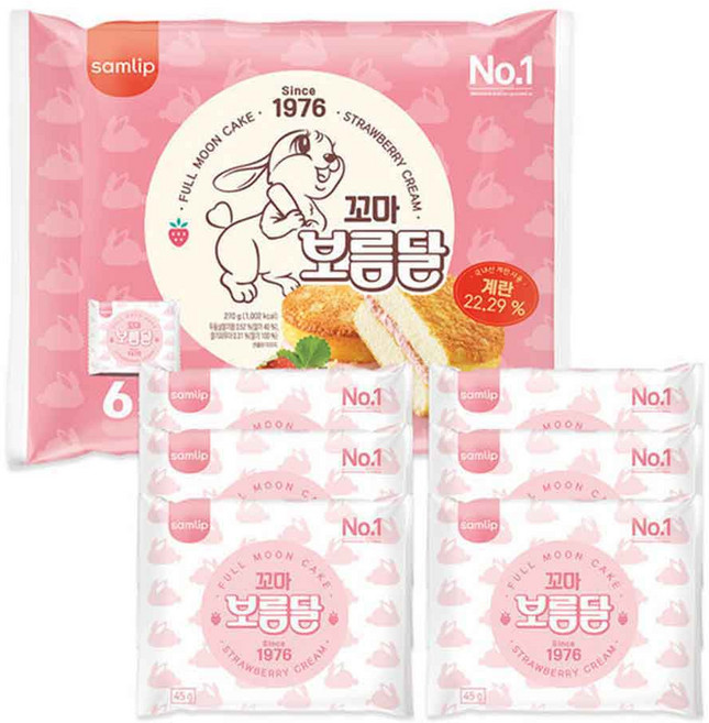 [오티삼립]꼬마보름달 6입(270g) 4개, 24개, 270g