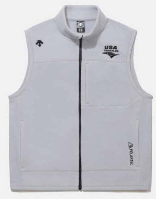 [데상트] 조끼 UQC SQ123IVE11-GRY USAT 폴라텍 마이크로 플리스 베스트 / GRAY