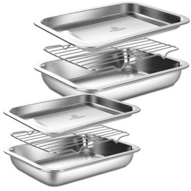 바겐슈타이거 스텐 사각 트레이 세트, 밧드 + 랙 + 트레이, 2세트