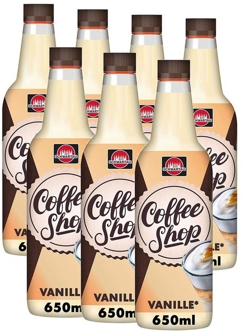 독일 슈바르타우 Schwartau Vanille syrup 커피숍 바닐라 시럽, 7개, 650ml