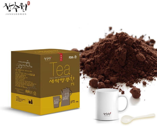 새싹땅콩차 장수원 증숙 분말 (100g) 땅콩새싹 땅콩나물, 1개, 100g, 1개입