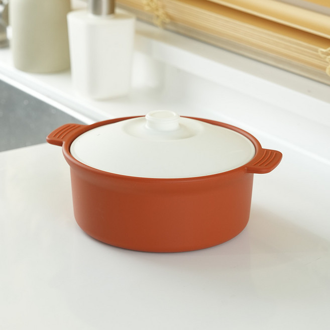 꿈꾸는리빙 국산 실리콘 계란찜기 전자레인지 용기 무독성 찜기 주방용품, 대형 원형 / 바디:카라멜 / 뚜껑:화이트, 1개