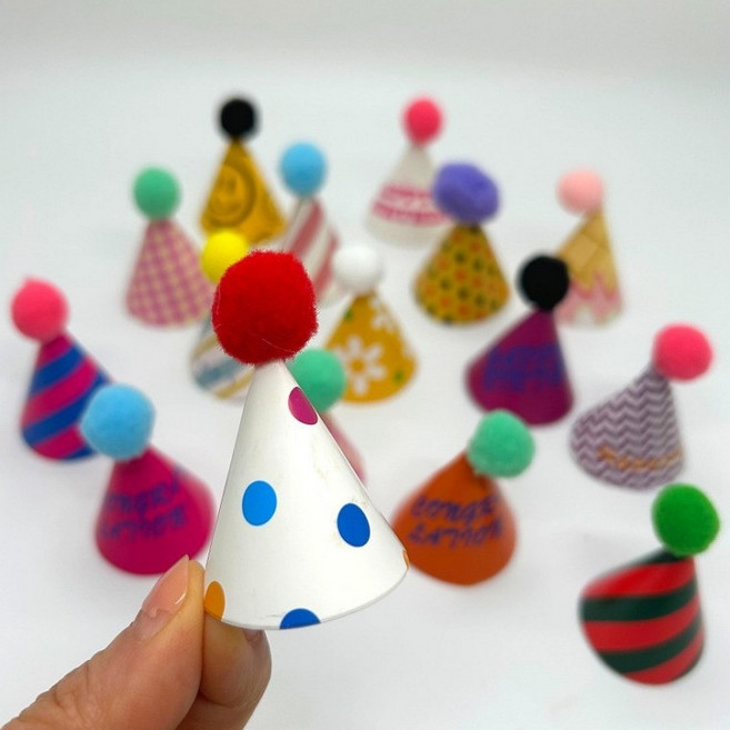 미니 고깔모자 장식 데코용 15P 1세트_rl, 1개, 상세페이지 참조