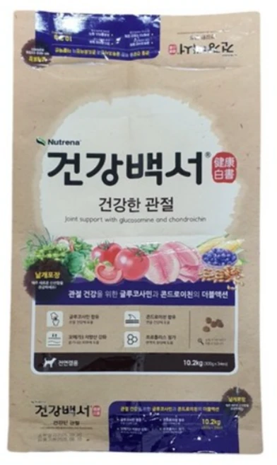 건강백서 전연령 생선 건강한 관절 애견사료, 뼈/관절강화, 10.2kg, 1개 - 쿠팡