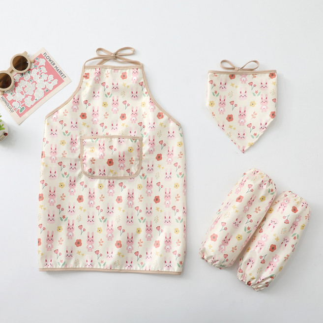 [블랙체리] 아동용 방수 앞치마 3종세트