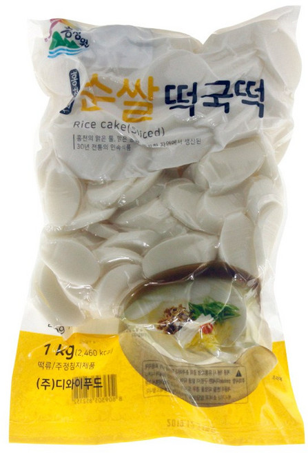 홍청원 순쌀 떡국떡 1kgX1개, 1개, 1kg