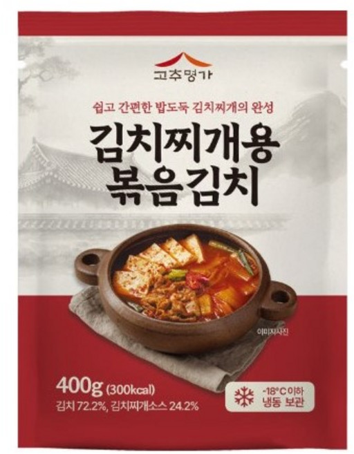 요리비법 만능 찌개용 고추명가 볶음김치 400g(2인분), 3개, 400g