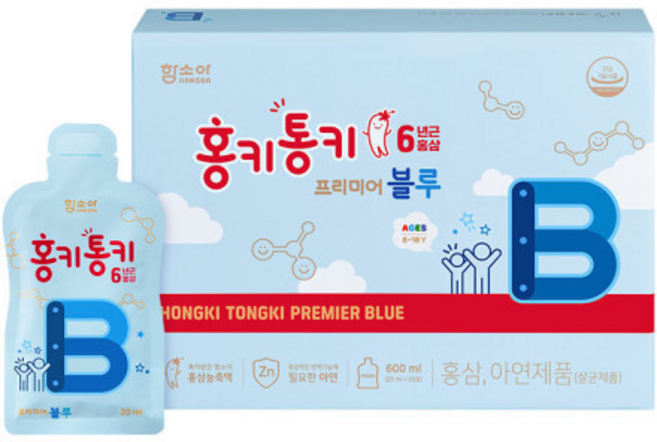 홍키통키 프리미어 블루 (8세~10세) (x30포), 20ml, 30개