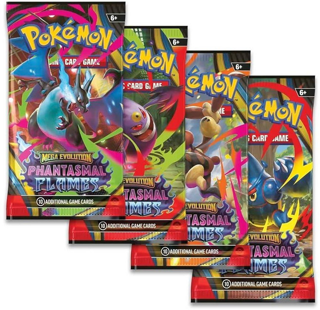 정품++ Pokémon TCG: 메가 에볼루션 - 팬텀 플레임 부스터 팩 (카드 10장), 정품++ Pokémon TCG: 메가 에볼루션 - 팬