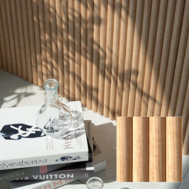 붙이는 반달 템바보드 약 60cm*242cm, 1개, 메이플