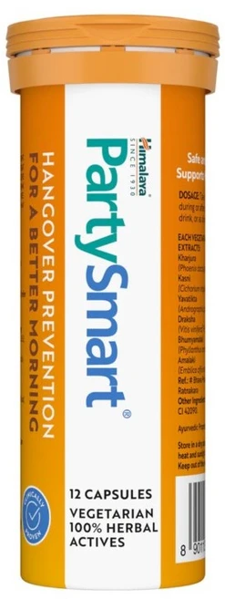 히말라야 파티 스마 Capsules Cannister Pack 트 캡슐 숙취 해소 패치 (매우 효과적이며 회사 회식이나 술자리에서 꼭 필요한 제품입니다), 1개, 12정 - 쿠팡