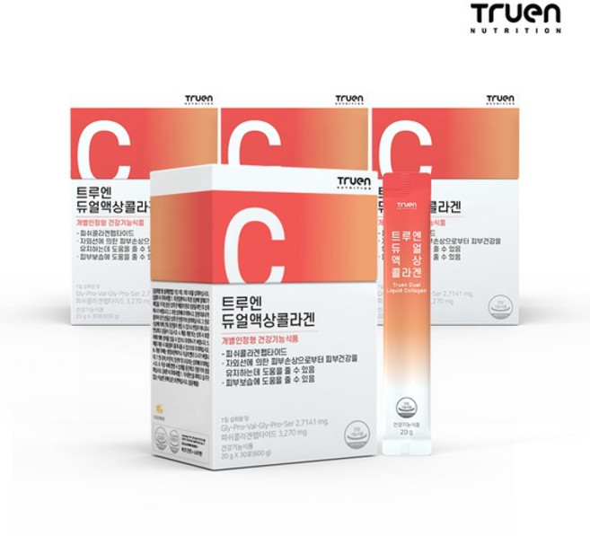 트루엔 듀얼 액상콜라겐[30포X4박스]