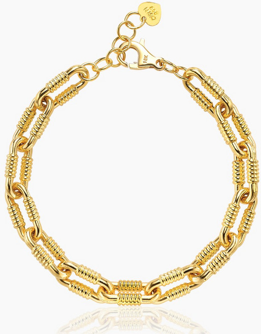 24k 할로우 체인 데일리 명품 금 팔찌 18.75g