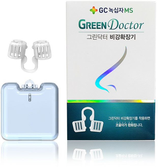녹십자 그린닥터 비강확장기 코골이방지기구 인체공학적설계 특허제품 FDA인증 알콜솜증정, 대형 (16mm), 1개
