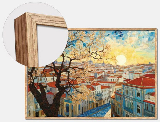 고흐 500피스퍼즐 리스본의 휴일+오크알류미늄액자 1EA