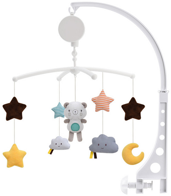 JoyBaby KONIG KIDS 音樂旋轉床鈴 寶寶安撫玩具, 小熊-F, 1個