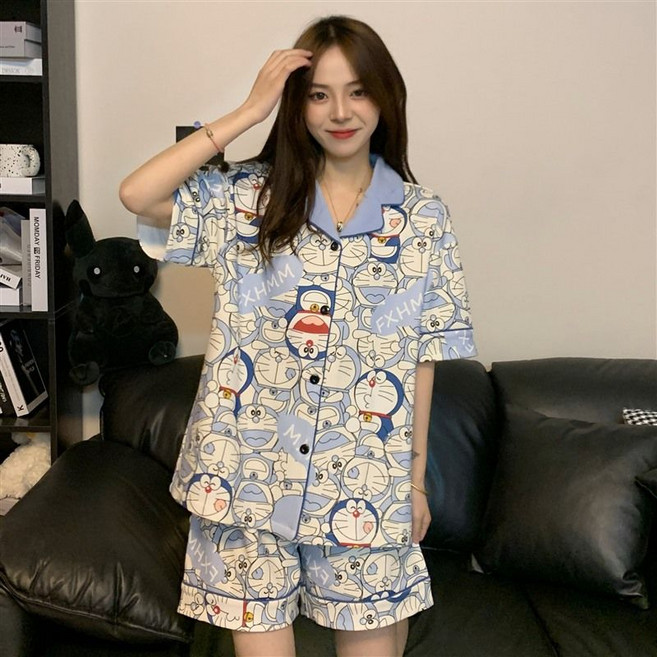 페어리아일랜드 도라에몽 여성용 잠옷 상하의 세트