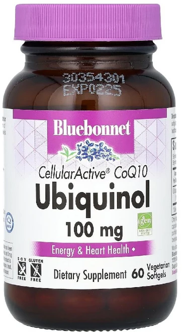 Bluebonnet BlueBonnet Ccellular Active CoQ10 Ubiquinol 블루보넷 뉴트리션 셀룰라 액티브 코큐텐 유비퀴놀 100mg NonGMO 글루텐프리 베지소프트젤 60정, 1개 - 쿠팡