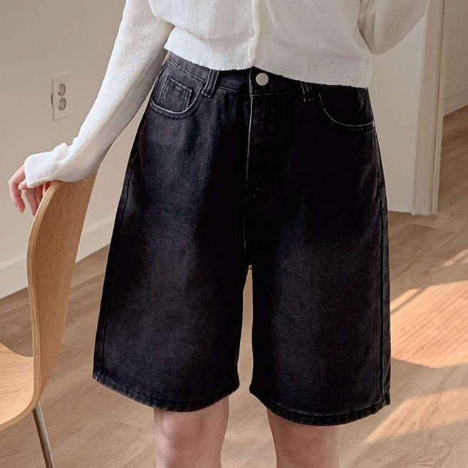 쏘옷 여성용 리에타 빈티지 데님 5부 반바지