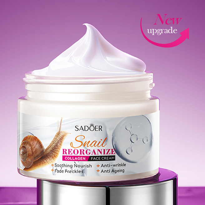 SADOER 달팽이 재조합 콜라겐 크림 WNMS, 2개, 50g