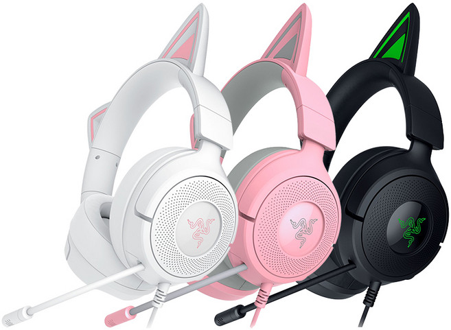 Razer Kraken Kitty V3 X 電競耳機 7.1聲道環繞音效, 黑色,主商品