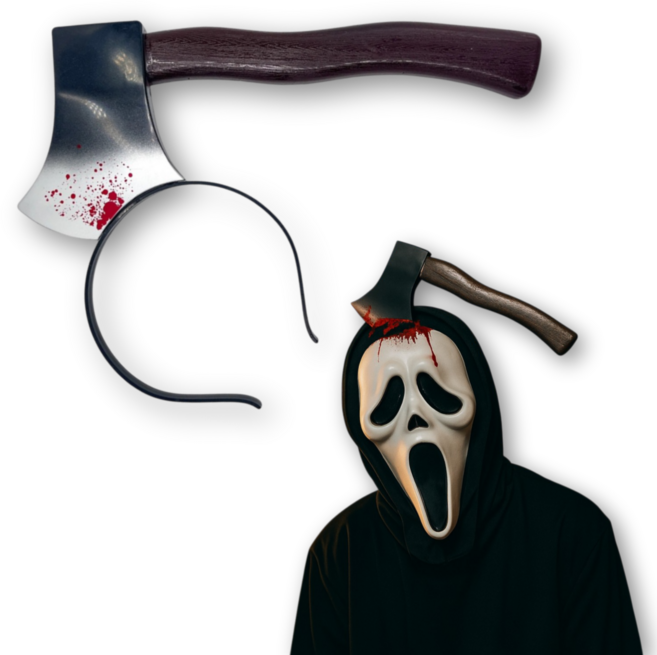 보람찬하루 무서운 엽기 공포 호러 공구 할로윈 머리띠 헤어밴드, 1개, 도끼