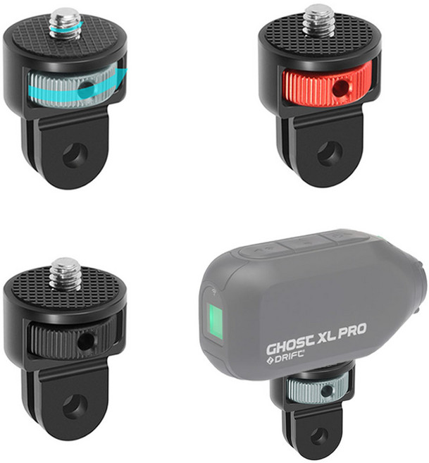 고프로 오즈모액션 회전 마운트 삼각대 변환 어댑터 1/4 인치 드리프트 고스트 XL 악세사리, 블랙, 1개, 고프로 회전 마운트 삼각대 변환 어댑터 / 블랙