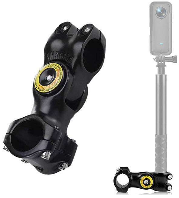 셀피스틱 장착용 모터 바이크 클램프 인스타360 자전거 오즈모 포켓 액션 고프로 액션캠, 1개, AC-C16