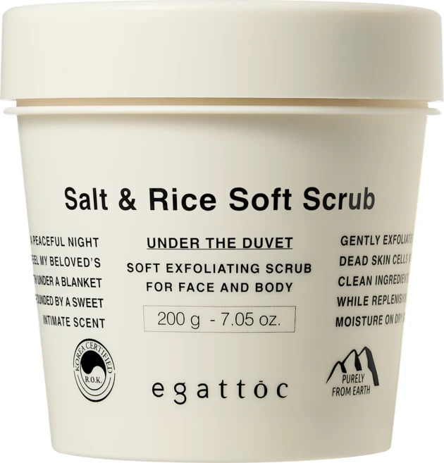 에가톳 솔트 앤 라이스 소프트 스크럽, 1개, 200g - 쿠팡