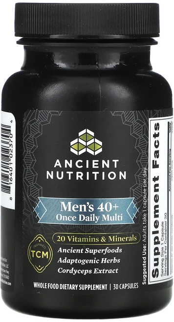Ancient Nutrition 만 40세 이상 남성용 종합비타민 캡슐 30정, AncientNutrition만40세이상, 1개 - 쿠팡