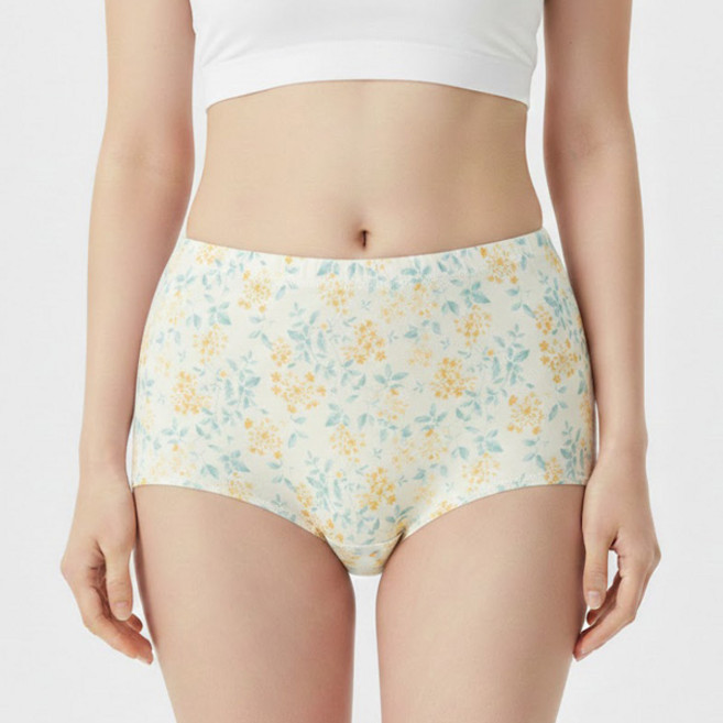 [TRY]여성 삼각팬티 퀸스프린트 유색3매 택1 엄마팬티 면100 국내산