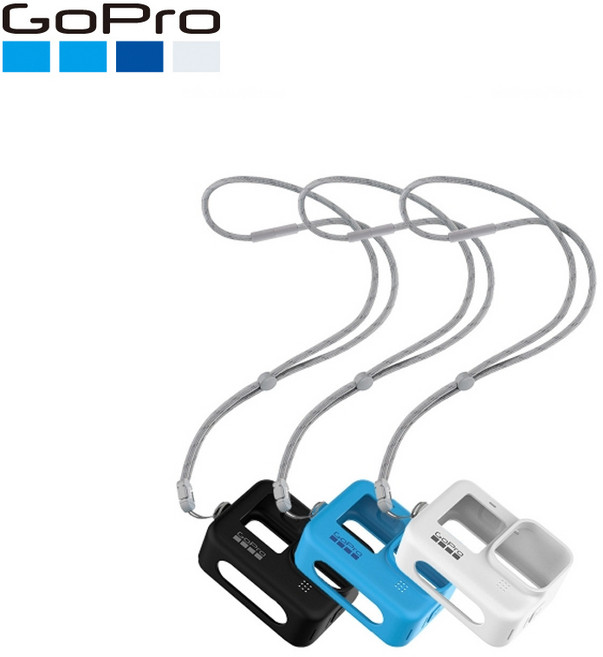 [고프로] SLEEVE+LANYARD / 슬리브+고정끈 / HERO 9 10 11 12 13 호환가능 / 정품상품, 블랙, 1개