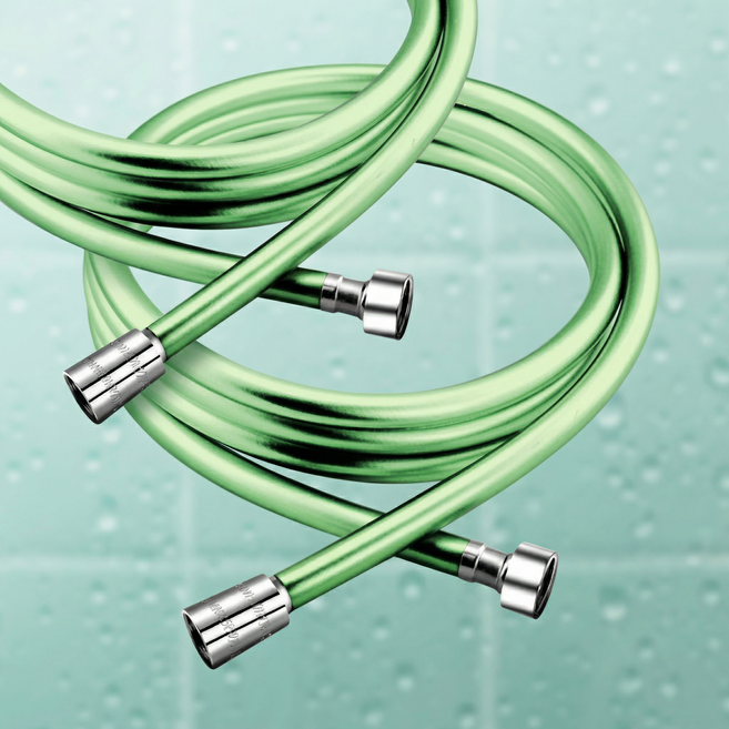 윈클로 물때방지 튜브형 샤워호스, 그린 2개, 180cm