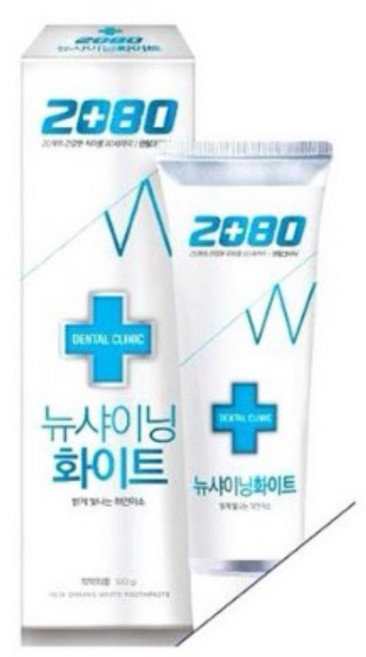 2080 뉴샤이닝 화이트 치약 120g X 6개