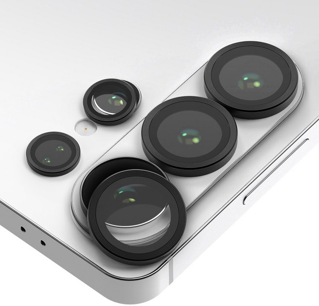 로랜텍 빛번짐 차단 풀커버 카메라 렌즈 프레임 강화유리 휴대폰 보호필름 세트, 1세트