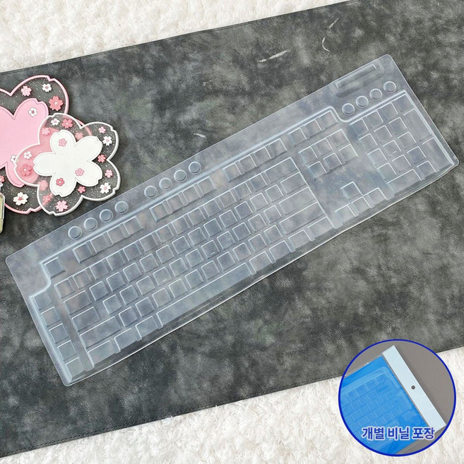 로지텍 G913 전용 키스킨 실리콘 기계식 키보드덮개 커버, 1개, 투명