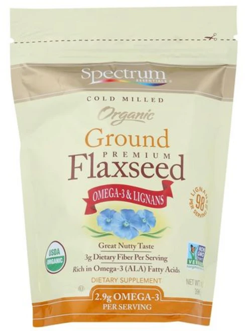 스펙트럼 에센셜 유기농 분쇄 프리미엄 아마씨 14 온스 Spectrum Essentials Organic Ground Premium Flaxseed 14 oz (396 g, 1개 - 쿠팡